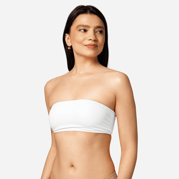 All-Over Print Recycled Bandeau Bikini Top